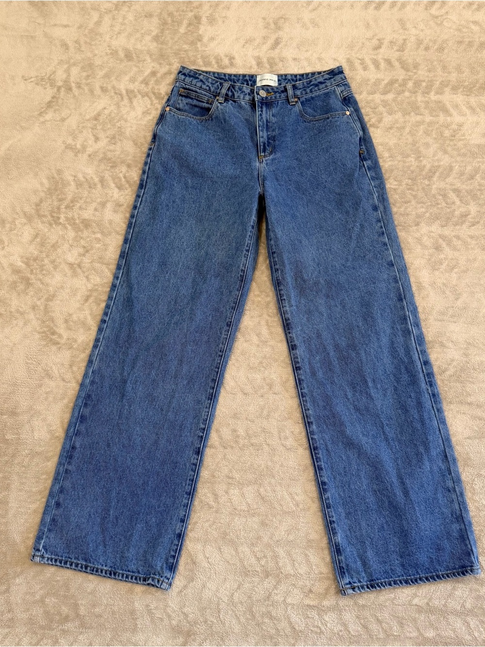 Abrand Jeans 95 Mid Baggy Blue Denim Wide Leg Pants Womens Size 26 / AU8